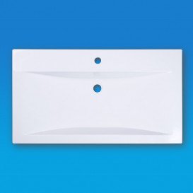 Раковина для ванної Fancy Marble Lily 90х50 см штучний камінь білий матовий 4209103