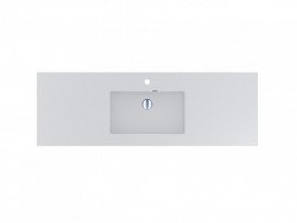 Раковина Fancy Marble Linda 150х50 см штучний камінь білий матовий 9515103