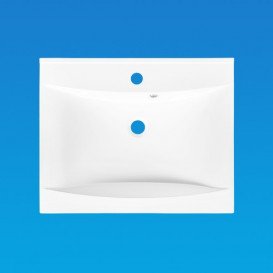 Раковина для ванной Fancy Marble Lucia 60х48 см искусственный камень белый матовый 1306103