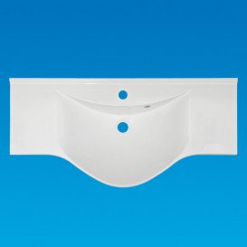 Раковина для ванної Fancy Marble Lucy 90х44,5 см штучний камінь білий матовий 2009103