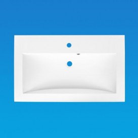 Раковина для ванної Fancy Marble Mikaela 89,9х54,9 см штучний камінь білий матовий 3709103