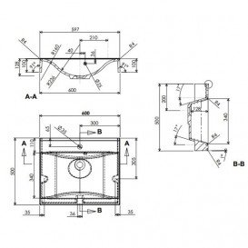 Раковина для ванной Fancy Marble Nadja 60х50 см искусственный камень белый матовый 0206103