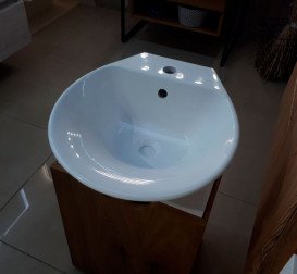 Раковина для ванної Fancy Marble Nila 42х43,5 см штучний камінь білий 7305101