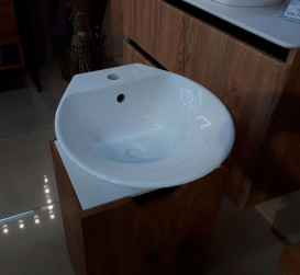 Раковина для ванної Fancy Marble Nila 42х43,5 см штучний камінь білий 7305101