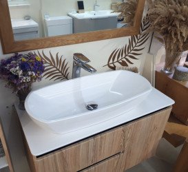 Раковина для ванной Fancy Marble Quant 79,5х39,5 см искусственный камень белый 7608101