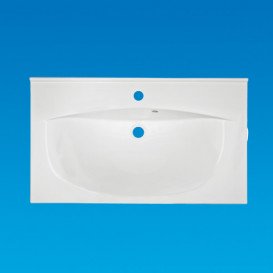 Раковина для ванної Fancy Marble Yonna 80х48 см штучний камінь білий матовий 0608103