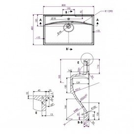 Раковина для ванної Fancy Marble Yonna 80х48 см штучний камінь білий матовий 0608103