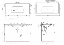 Раковина для ванной Flaminia Bloom глянцевый белый BM120L