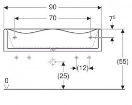Раковина для ванной Geberit Bambini для детей 90х41,5 см Varicor альпин белый 430200016