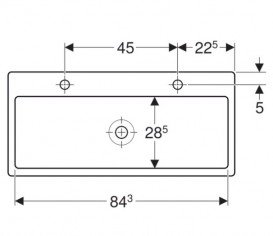 Раковина для ванной Geberit Bambini для детей 90х41,5 см Varicor альпин белый 430200016