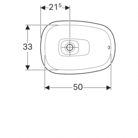 Раковина для ванной Geberit Citterio со сливным клапаном санфарфор белый/специальное керамическое покрытие KeraTect 500.543.01.1
