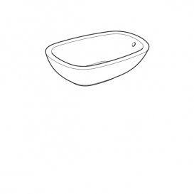 Раковина для ванной Geberit Citterio со сливным клапаном санфарфор белый/специальное керамическое покрытие KeraTect 500.543.01.1