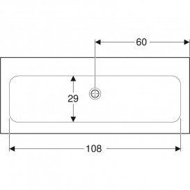 Раковина для ванной Geberit iCon 120x48 см без отверстий под смеситель санфарфор белый 501.846.00.3