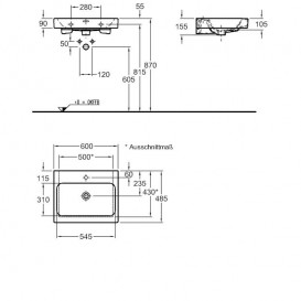 Раковина для ванної Geberit iCon 60 см санфарфор білий 124560000