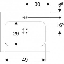 Раковина для ванной Geberit iCon 60x48 см с отверстием под смеситель санфарфор белый 501.843.00.1