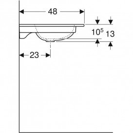 Раковина для ванної Geberit iCon 75x48 см без отвору під змішувач білий санфарфор 501.844.00.3