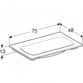 Раковина для ванної Geberit iCon 75x48 см без отвору під змішувач білий санфарфор 501.844.00.3