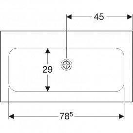 Раковина для ванної Geberit iCon 90x48 см без отвору під змішувач білий санфарфор 501.845.00.3