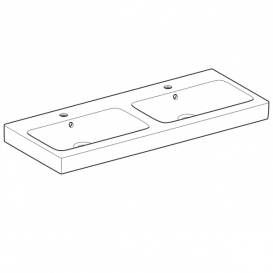 Раковина для ванної Geberit iCon подвійна санфарфор білий 124120000