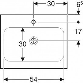 Раковина для ванної Geberit iCon Light 60х48 см з отвором під змішувач білий санфарфор 501.834.00.5