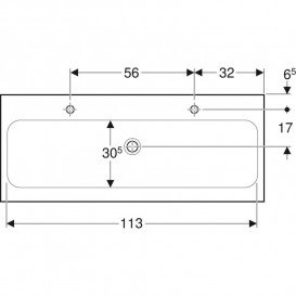 Раковина для ванной Geberit iCon Light 120x48 см два отверстия под смеситель санфарфор белый 501.837.00.5