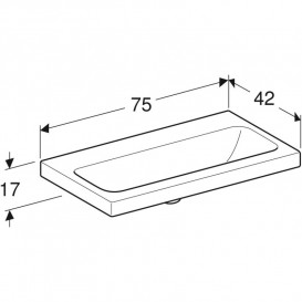 Раковина для ванной Geberit iCon Light 75x42 см без отверстия под смеситель санфарфор белый 501.842.00.7