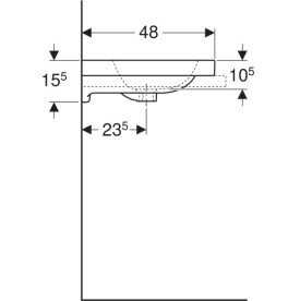 Раковина для ванной Geberit iCon Light 60х48 см сантехнический фарфор белый матовый 501.847.JT.1