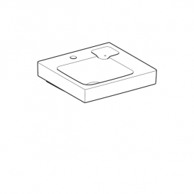 Раковина для ванной Geberit iCon с декоративной чашей справа санфарфор белый 124050000