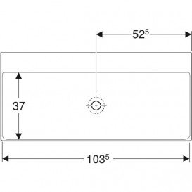Раковина для ванної Geberit One 105x48 см санкераміка білий 505.021.01.4