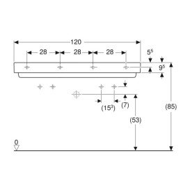 Раковина для ванної Geberit ONE 120х48 сантехнічна порцеляна KeraTect біла 505.049.00.1
