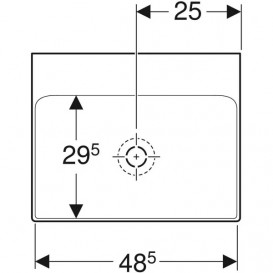 Раковина для ванної Geberit One 50x40 см санкераміка білий 505.021.01.6