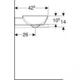 Раковина для ванной Geberit One 50x42,5 см с отверстием под смеситель санкерамика белый 505.041.01.6