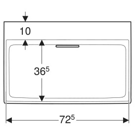 Раковина для ванної Geberit ONE 75х48 сантехнічна порцеляна KeraTect біла 505.035.00.1