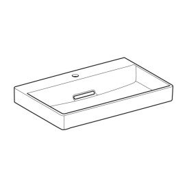 Раковина для ванной Geberit ONE 75х48 сантехнический фарфор KeraTect белый 505.036.00.1