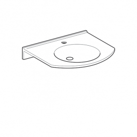 Раковина для ванной  Geberit Publica для людей с ограниченными возможностями Varicor альпийский белый 402060016