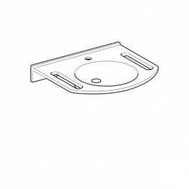 Раковина для ванної Geberit Publica з вирізами для людей з обмеженими можливостями Varicor альпійський білий 402160016
