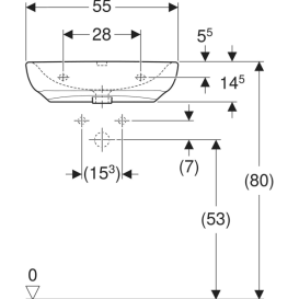 Раковина для ванной Geberit Selnova Comfort 55х55 см сантехнический фарфор белый 500.187.01.7