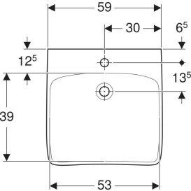 Раковина для ванной Geberit Selnova Comfort 60х55 см сантехнический фарфор белый 502.770.00.7