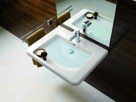 Раковина для ванной Geberit Selnova Comfort Square 65x55 см фарфор белый 500.788.01.1