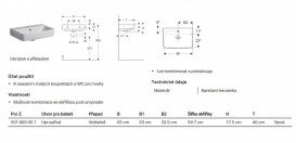 Раковина для ванной Geberit Selnova Compact 65x40 см фарфор белый 501.890.00.1