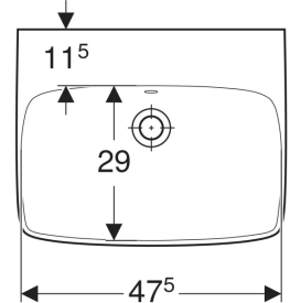Раковина для ванной Geberit Selnova Square 55х44 см сантехнический фарфор белый 500.291.01.7