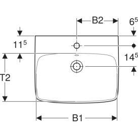 Раковина для ванной Geberit Selnova Square 65х48 см сантехнический фарфор белый 500.299.01.5