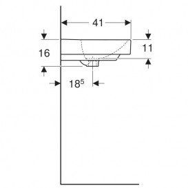 Раковина для ванної Geberit Smyle Square 50x41 см фарфор білий 500.256.01.1