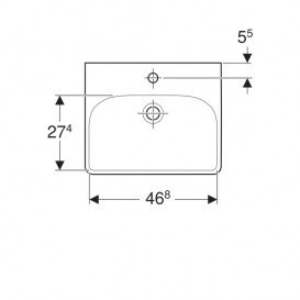 Раковина для ванної Geberit Smyle Square 50x41 см фарфор білий 500.256.01.1