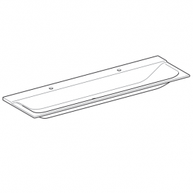 Раковина для ванної Geberit Xeno² 160 см вбудована з отворами для змішувача Varicor альпійський білий 500.279.00.1