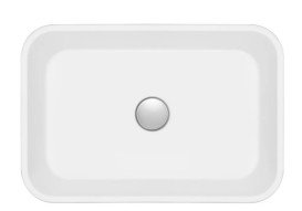 Раковина для ванної Granado Fabero 56х38 см мармурова крихта Gelcoat ISO white gbs1505g
