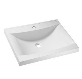 Раковина для ванної Granado Laredo 59,5х47,5 см мармурова крихта Gelcoat ISO white gbs1005g