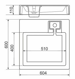 Раковина для ванної Granado Marlin 60,4х60 см мармурова крихта Gelcoat ISO white gbs0505g