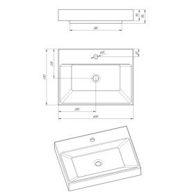Раковина для ванной Granado Nueno 60х45 см мраморная крошка Gelcoat ISO white gbs0705g