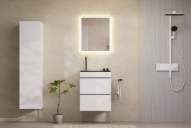 Раковина для ванной Hansgrohe Avalegra AquaUnit 58х47,5 см со смесителем черный хром брашированный 22472340